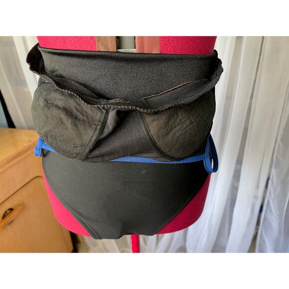 Miraclesuit one piece swimsuit Black blue trim size 12 - Picture 10 of 13